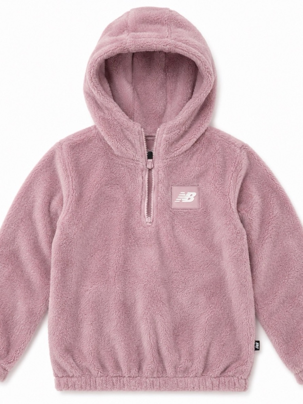 New Balance Plush Hooded Half-Zip Pullover - Dusty Rose